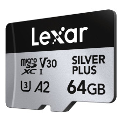 64gb scheda microsdxc lexar professional silver plus uhs-i 205mb/s