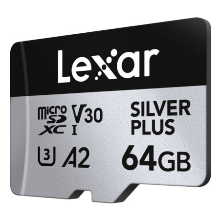 64gb scheda microsdxc lexar professional silver plus uhs-i 205mb/s