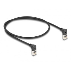Cavo di rete patch delock rj-45 cat6a s/ftp 0.5m nero [80280]