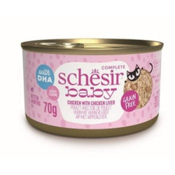 Cibo umido per gatti agras pet foods schesir baby pollo con fegato