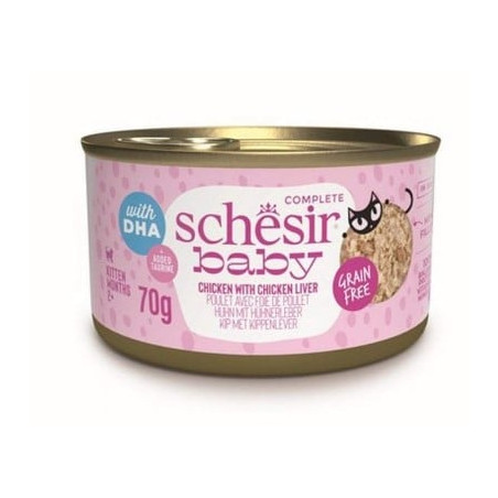 Cibo umido per gatti agras pet foods schesir baby pollo con fegato