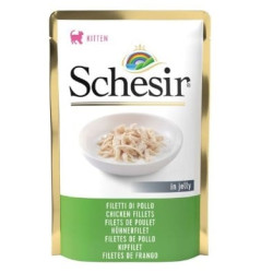 Cibo umido per gatti agras pet foods schesir filetto di pollo 85g