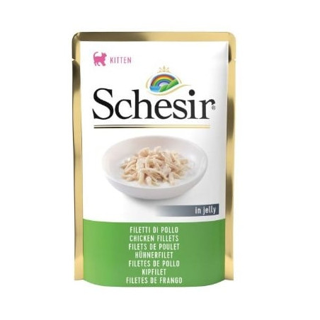 Cibo umido per gatti agras pet foods schesir filetto di pollo 85g