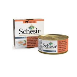 Cibo umido per cani agras pet foods schesir pollo con papaya in gelatina