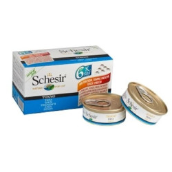 Cibo umido per gatti agras pet foods schesir tonno in gelatina 6x50g