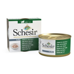 Cibo umido per gatti agras pet foods schesir tonno con pollo in gelatina