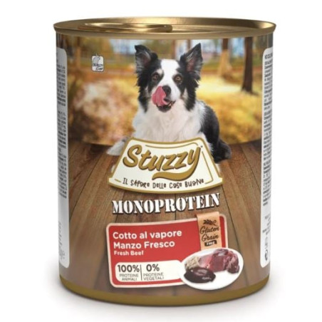 Cibo umido agras pet foods stuzzy monoproteine â??â??di manzo per