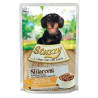 Cibo umido agras pet foods stuzzy sfilaccetti pollo con prosciutto