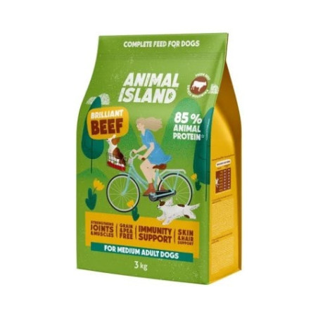 Mangime animal island manzo brillante per cani 3kg
