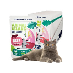 Mangime animal island everyday filetti di manzo in brodo per gatti