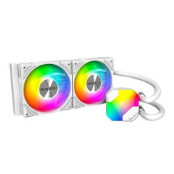 Dissipatore cpu a liquido montech hyper flow argb aio 240mm bianco