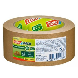 Nastro adesivo cf6 tesatesapack paper ecologo 50x50mm marrone [58291-00000-01]
