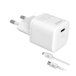 Caricabatteria + cavo celly tc usbc20wlightca procom2 20w bianco