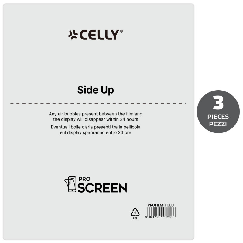 Pellicola protettiva celly profilm3fold pro screen smartphone pieghevole