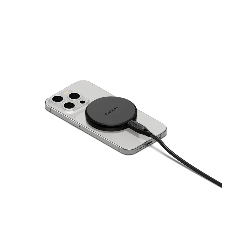 Caricabatterie cygnett chargepuck qi2 magnetico wireless usb tipo