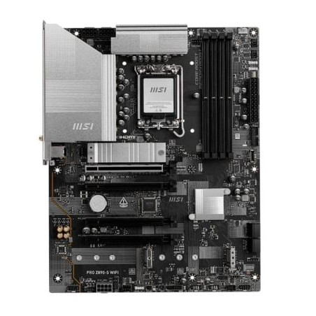 Scheda madre msi pro z890-s wifi atx 4xddr5 argento/nero [pro