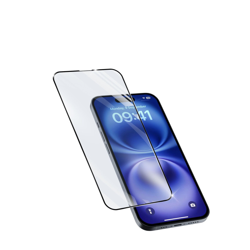 Pellicola protettiva cellularline tempgcapiph16k per iphone 16 transparente