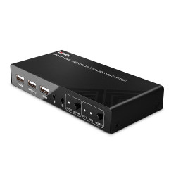 Switch hdmi lindy kvm 4k60 2 porte nero [32809]