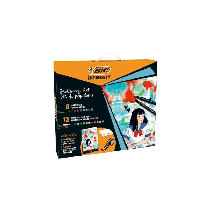set papeterie bic intensity manga multicolore 23pz [511045]