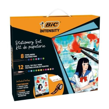 set papeterie bic intensity manga multicolore 23pz [511045]