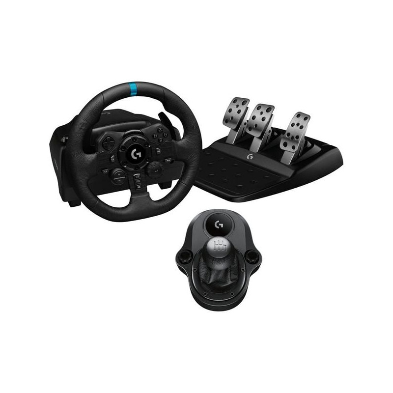 Volante da corsa logitech g923 driving force per ps4/ps5/pc nero