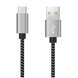 Cavo techly usb-a maschio 2.0/usb-c maschio 2a 2m grigio/nero