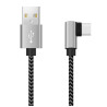 Cavo techly usb-a maschio 2.0/usb-c maschio angolato 3a 0.5m