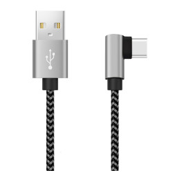 Cavo techly usb-a maschio 2.0/usb-c maschio angolato 3a 1m