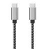 Cavo techly usb-c maschio 2.0/usb-c maschio 3a 0.5m grigio/nero