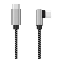 Cavo techly usb-c maschio 2.0/usb-c maschio angolato 3a 1m
