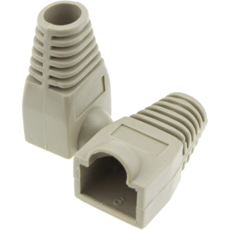 Copriconnettore techly per plug rj45 6.0mm grigio 10pz [iwp-cboot-grt]