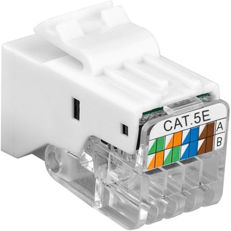 Frutto keystone rj45 techly utp cat.5e bianco [iwp-md c5e/tlut]