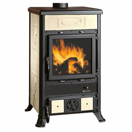 Stufa a legna la nordica rossella r1 5.0 9kw classe a+ panna [7017606