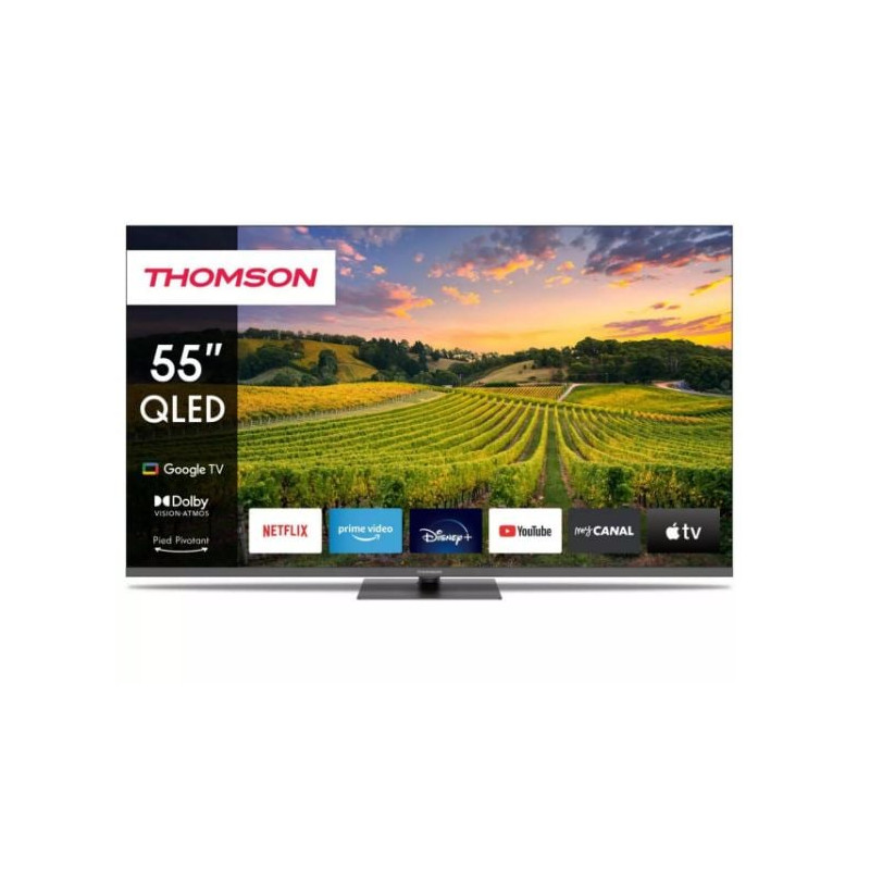 Tv qled thomson qled55qg5c14 4k ultra hd 3840x2160p/classe f/nero