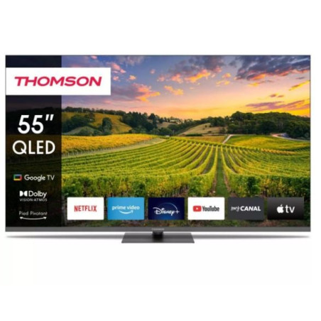 Tv qled thomson qled55qg5c14 4k ultra hd 3840x2160p/classe f/nero