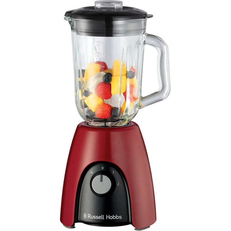 Frullatore russell hobbs a bicchiere 1.5 l/650w rosso/nero