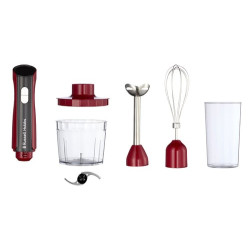 Frullatore immersione russell hobbs 27140-56 3in1 500w 1l nero/rosso/trasparente