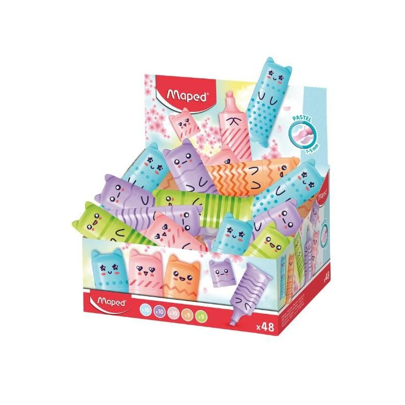 Evidenziatori maped esp48 kawaii mini pastello multicolore [743605]