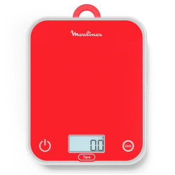 Bilancia da cucina digitale moulinex in vetro temperato 5kg rosso