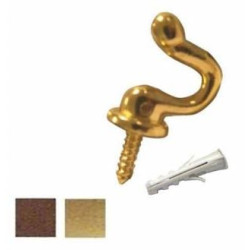 Gancio sagomato duemme 22mm bronzo 4pz [9391ab/s]