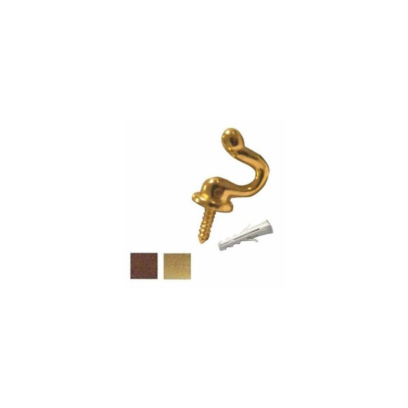 Gancio sagomato duemme 22mm bronzo 4pz [9391ab/s]