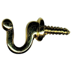 Gancio a vite duemme sagomato 22mm ottonato 4pz [9391al/s]