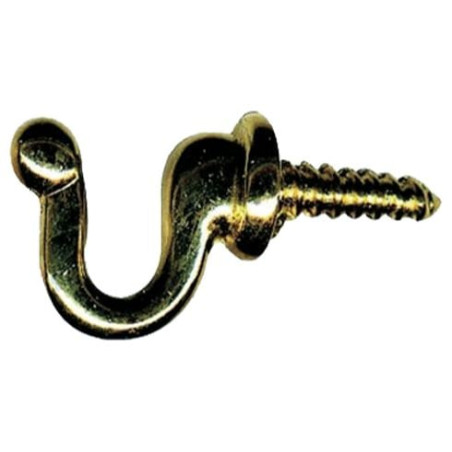 Gancio a vite duemme sagomato 22mm ottonato 4pz [9391al/s]