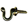 Gancio a vite duemme sagomato 22mm ottonato 4pz [9391al/s]