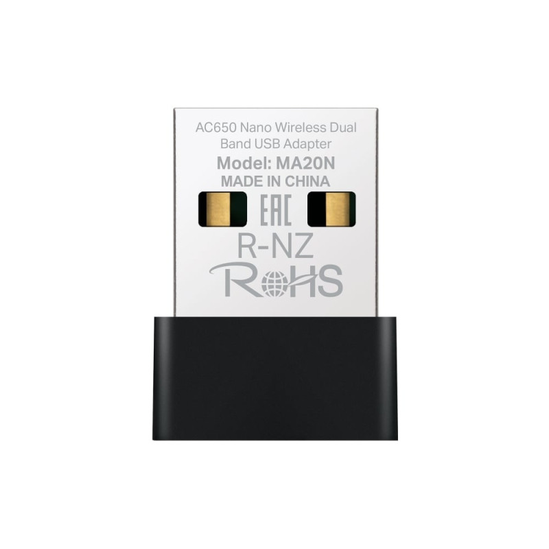 Adattatore di rete mercusys ma20n wireless usb 2.0 tipo a nero [ma20n]