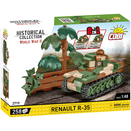 Cobi klocki seconda guerra mondiale renault r-35 258 blocchi