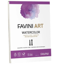 Album da disegno favini per acquerello 10 fogli 21x29.7cm bianco