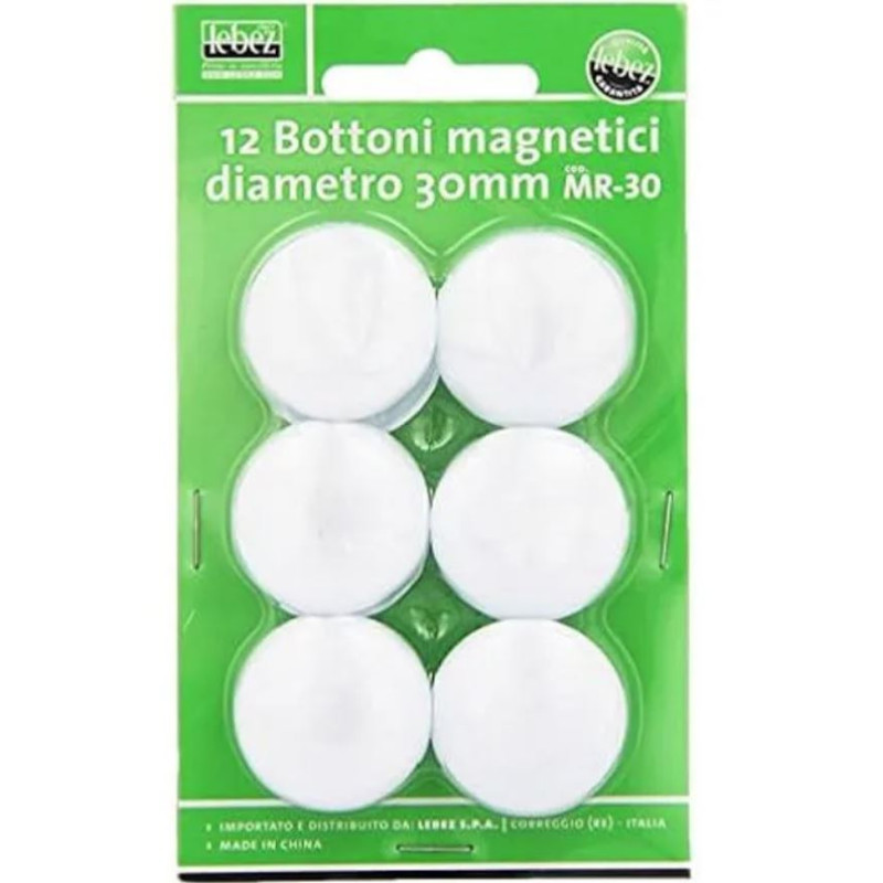 Bottoni lebez mr-30-b magnetici 30mm bianco [mr-30 white]