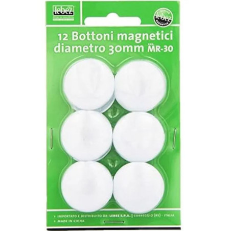 Bottoni lebez mr-30-b magnetici 30mm bianco [mr-30 white]
