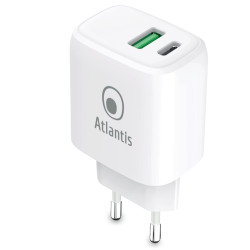 Caricatore atlantis land con 1xusb 20w bianco [p008-pd20gn-2u]